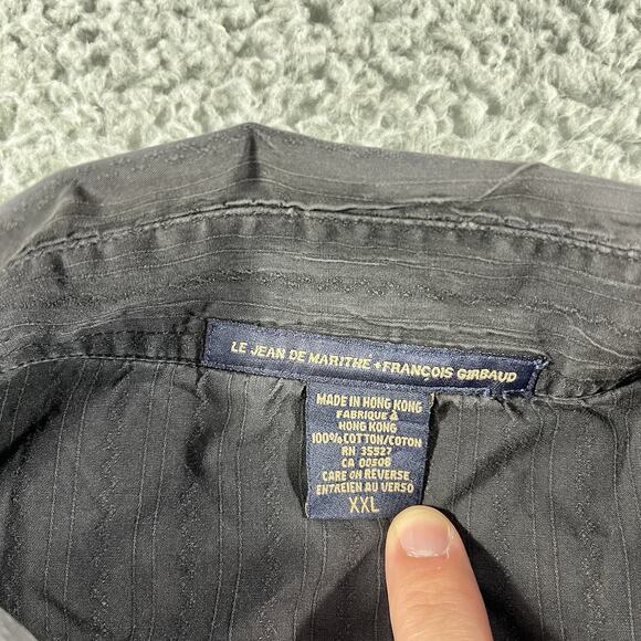 LE JEAN DE MARITHE FRANCOIS GIRBAUD SHIRT MENS 2XL EMBROIDERED CUFF BUTTON Y2K - Picture 2 of 9